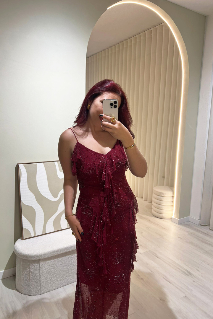 Vestido Velvet Bordeaux