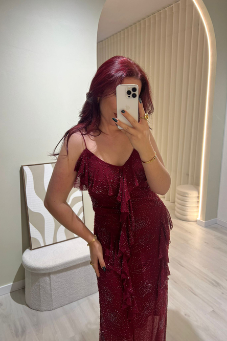 Vestido Velvet Bordeaux