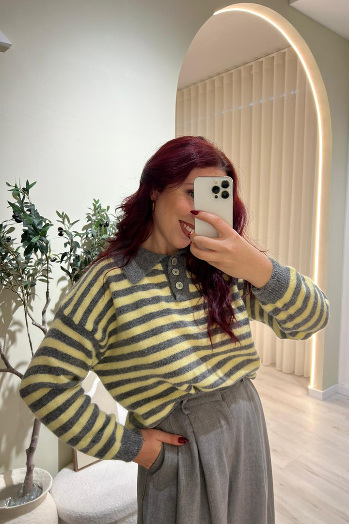 Polo Listrado Yellow