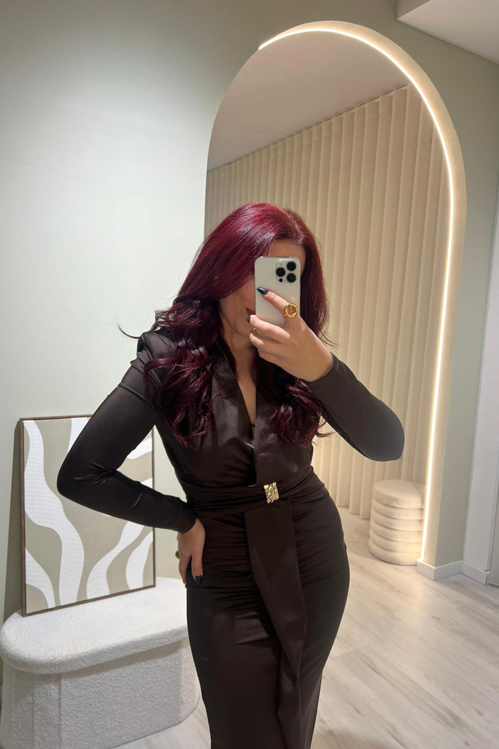 Vestido Allure Castanho