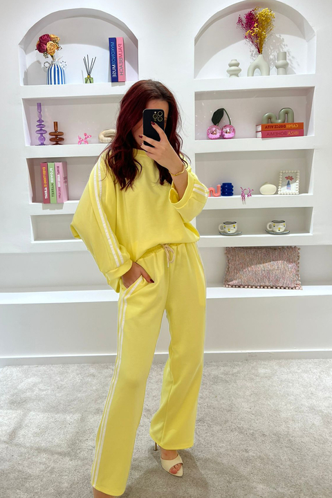 Conjunto Inspiração Adidas Amarelo