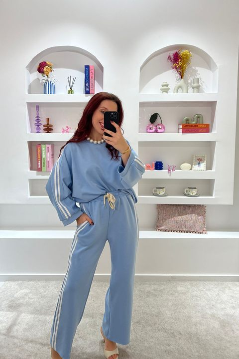 Conjunto Inspiração Adidas Azul