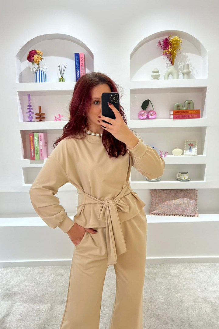 Conjunto Laçarote Bege