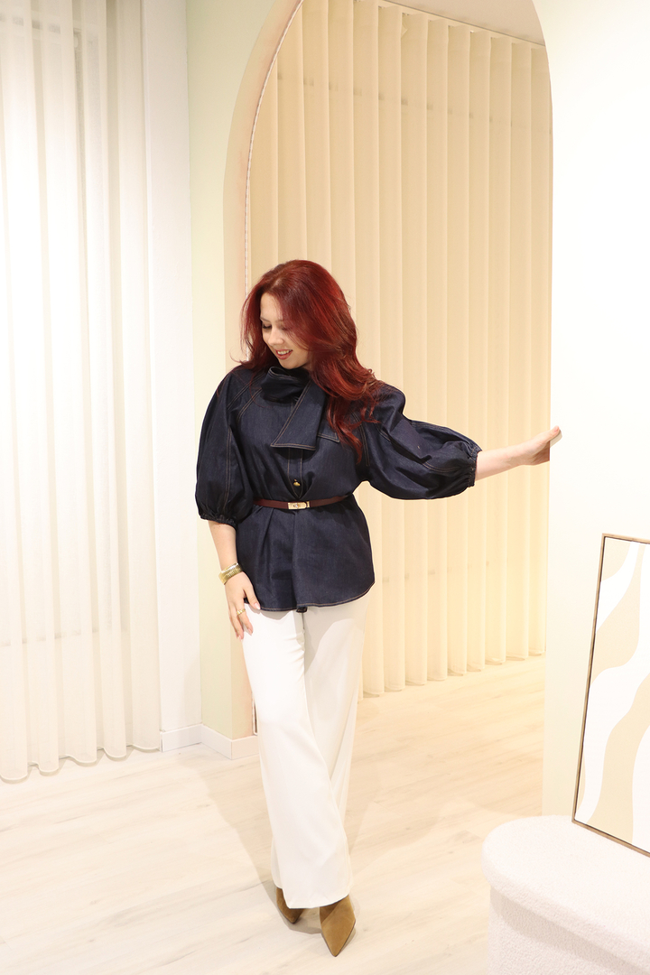 Blusa Mangas Bufantes Ganga