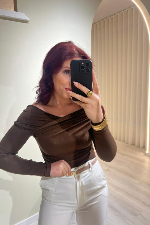 Camisola Licra Castanha