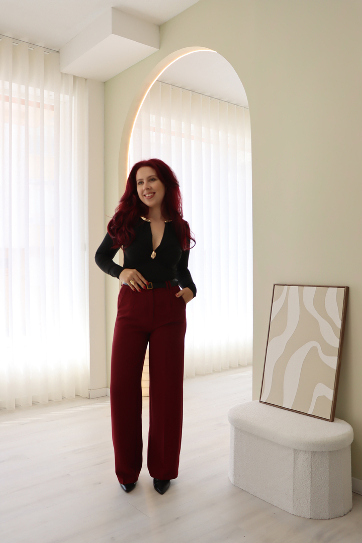 Calças alfaiataria Bordeaux 