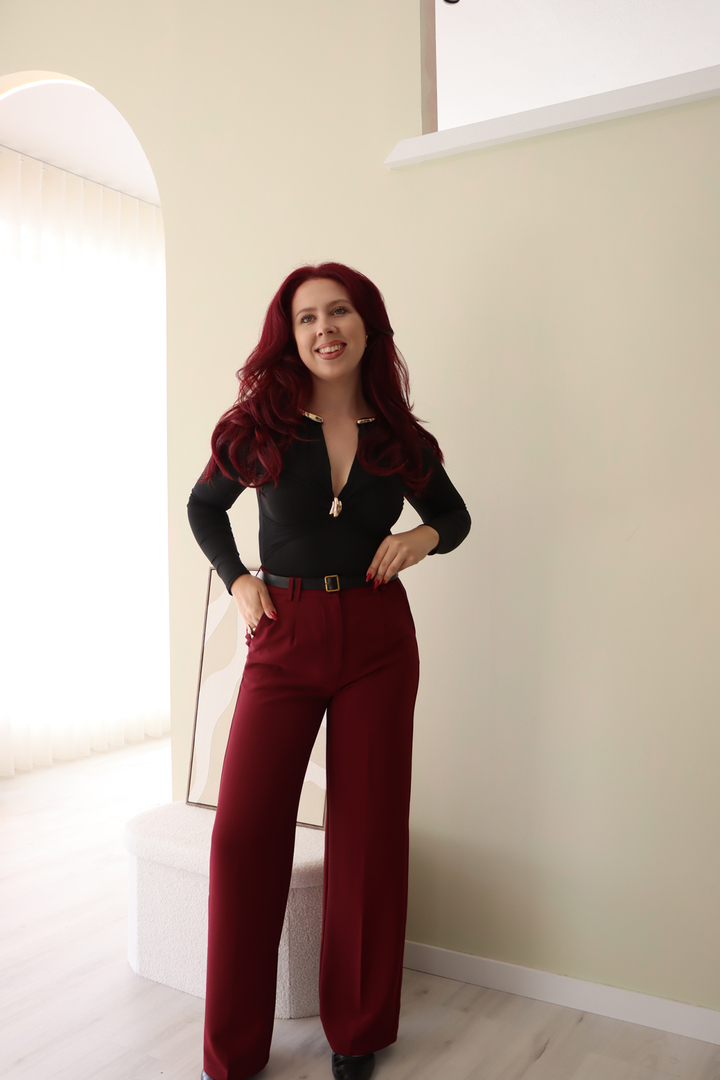 Calças alfaiataria Bordeaux 