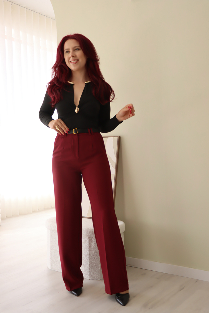 Calças alfaiataria Bordeaux 