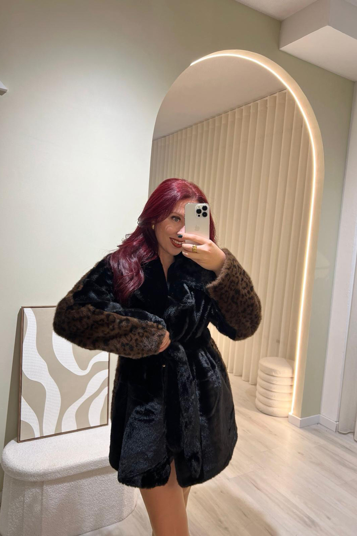 Casaco Pêlo Animal Print