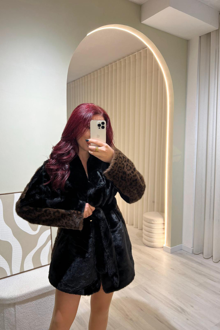 Casaco Pêlo Animal Print