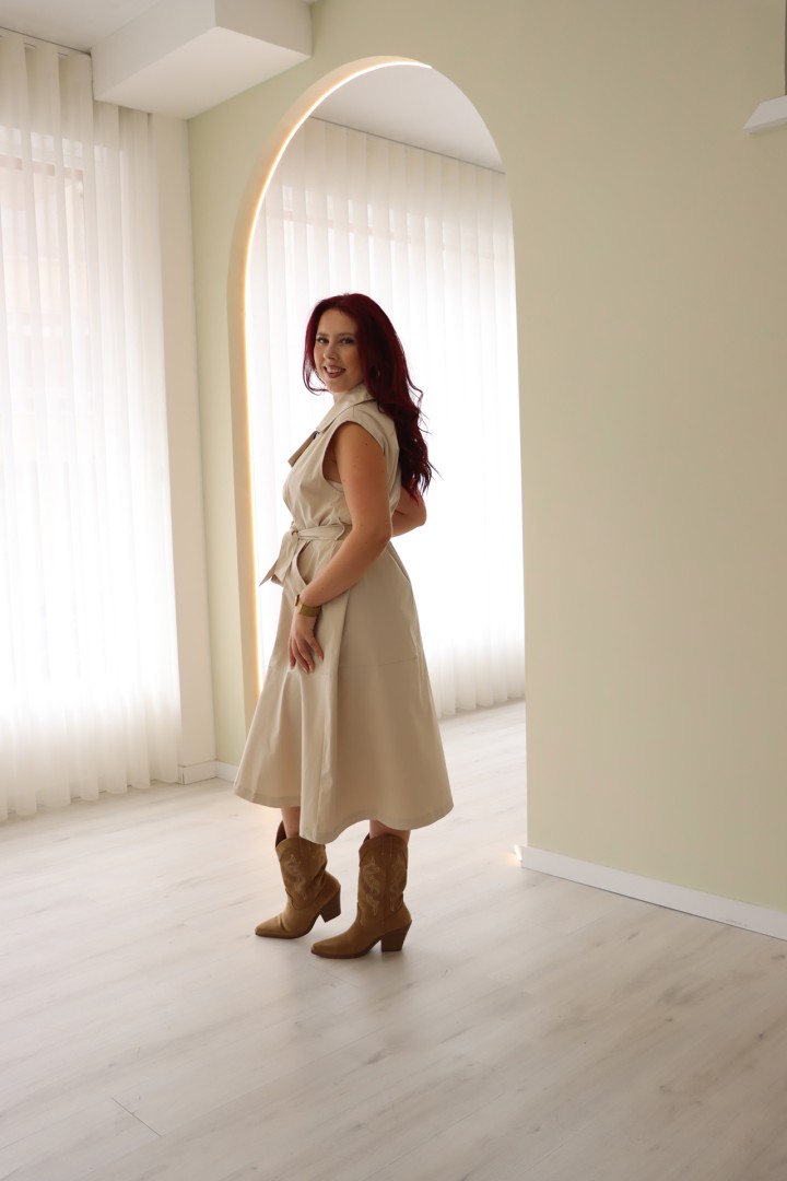 Vestido Estilo Gabardine